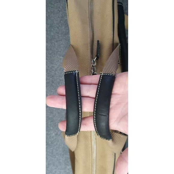 Hartmann Ziptop Briefcase Canvas and Leather HUDSON COLLECTION TAN AND BLACK - Picture 16 of 16